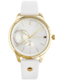 Tommy Hilfiger Brooklyn Quartz White Dial White Leather Strap Watch for Women - 1782018 Authentic Buy Shop Now