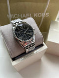 Michael Kors Runway Chronograph Black Dial Silver Steel Strap Watch For Women - MK5708 Authentic Buy Shop Now