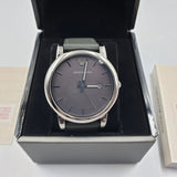 Emporio Armani Classic Quartz Grey Dial Grey Leather Strap Watch For Men - AR1730 Authentic Buy Shop Now