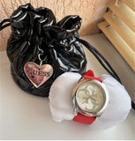 Guess G-Twist Silver Dial Red Rubber Strap Watch for Women - W0911L9 Authentic Buy Shop Now