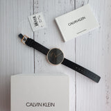 Calvin Klein Full Moon Black Dial Black Leather Strap Watch for Women - K8Y236C1 Authentic Buy Shop Now