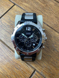 Guess Intrepid Chronograph Black Dial Two Tone Steel Strap Watch for Men - W0167G1 Authentic Buy Shop Now