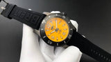 Breitling Superocean Automatic 46mm Yellow Dial Black Rubber Strap Watch for Men - M17368D71I1S1 Authentic Buy Shop Now