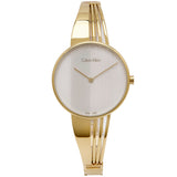 Calvin Klein Drift Silver Dial Gold Steel Strap Watch for Women - K6S2N516 Authentic Buy Shop Now