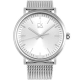 Calvin Klein Surround Silver Dial Silver Mesh Bracelet Watch for Men - K3W21126 Authentic Buy Shop Now