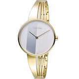 Calvin Klein Drift Silver Dial Gold Steel Strap Watch for Women - K6S2N516 Authentic Buy Shop Now