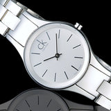 Calvin Klein Simplicity White Dial Silver Steel Strap Watch for Women - K4323126 Authentic Buy Shop Now