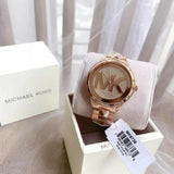 Michael Kors Runway Mercer Quartz Rose Gold Dial Rose Gold Steel Strap Watch For Women - MK6736 Authentic Buy Shop Now
