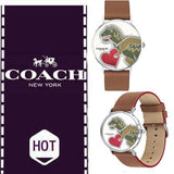 Coach Perry White Dial Brown Leather Strap Watch for Women - 14503514 Authentic Buy Shop Now