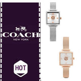 Coach Cass White Dial Silver Mesh Bracelet Watch for Women - 14503697 Authentic Buy Shop Now