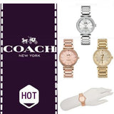 Coach Sports Crystals Silver Dial Silver Steel Strap Watch for Women - 14502194 Authentic Buy Shop Now