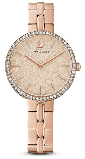 Swarovski Cosmopolitan Diamond Powder Gold Dial Rose Gold Steel Strap Watch for Women - 5517800 Authentic Buy Shop Now