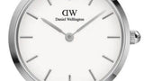 Daniel Wellington Iconic Link White Dial Silver Steel Strap Watch For Women - DW00100207 Authentic Buy Shop Now