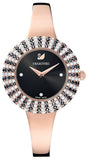 Swarovski Crystal Rose Black Dial Rose Gold Steel Strap Watch for Women - 5484050 Authentic Buy Shop Now