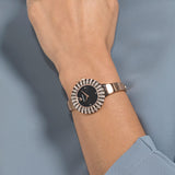Swarovski Crystal Rose Black Dial Silver Steel Strap Watch for Women - 5484076 Authentic Buy Shop Now