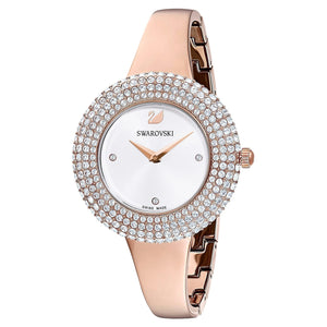Swarovski Crystal Rose Silver Dial Rose Gold Steel Strap Watch for Women - 5484073 Authentic Buy Shop Now