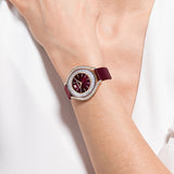 Swarovski Crystalline Aura Red Dial Red Leather Strap Watch for Women - 5558637 Authentic Buy Shop Now