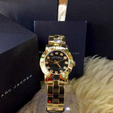 Marc Jacobs Amy Black Dial Gold Steel Strap Watch for Women - MBM3336 Authentic Buy Shop Now
