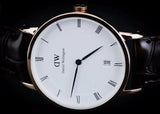 Daniel Wellington Dapper Sheffield White Dial Black Leather Strap Watch For Men - DW00100092 Authentic Buy Shop Now