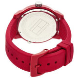 Tommy Hilfiger Denim Quartz Red Dial Red Rubber Strap Watch for Men - 1791480 Authentic Buy Shop Now