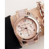 Michael Kors Blair Chronograph Rose Gold Dial Two Tone Steel Strap Watch for Women - MK5943 Authentic Buy Shop Now