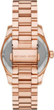Michael Kors Lexington Three Hand Mother of Pearl Pink Dial Rose Gold Steel Strap Watch For Women - MK7444 Authentic Buy Shop Now