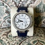 Michael Kors Parker White Dial Navy Blue Leather Strap Watch for Women - MK2293 Authentic Buy Shop Now