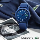 Lacoste 12.12 Blue Dial Blue Silicon Strap Watch for Men - 2010987 Authentic Buy Shop Now