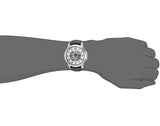 Fossil Grant Automatic Skeleton Silver Dial Blue Leather Strap Watch for Men - ME3111 Authentic Buy Shop Now