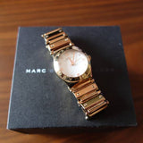 Marc Jacobs Amy White Dial Rose Gold Steel Strap Watch for Women - MBM8559 Authentic Buy Shop Now