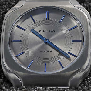 D1 Milano Square Titanium Gray Dial Gray Steel Strap Watch for Men - D1-SQBJ02 Authentic Buy Shop Now