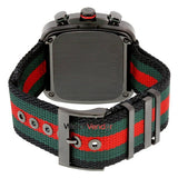 Gucci Coupe Chronograph Quartz Black Two Tone NATO Strap Watch For Men - YA131202 Authentic Buy Shop Now