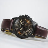 Fossil Grant Chronograph Brown Dial Brown Leather Strap Watch for Men - FS5088 Authentic Buy Shop Now