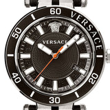 Versace Greca Sport Quartz Black Dial Black Leather Strap Watch For Men - VEZ300221 Authentic Buy Shop Now