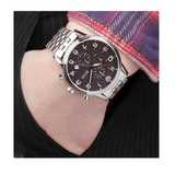 Hugo Boss Aeroliner Chronograph Quartz Black Dial Silver Steel Strap Watch For Men - HB1512446 Authentic Buy Shop Now