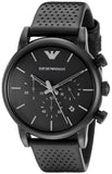 Emporio Armani Luigi Chronograph Black Dial Black Leather Strap Watch For Men - AR1737 Authentic Buy Shop Now
