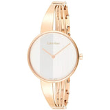 Calvin Klein Drift Silver Dial Gold Steel Strap Watch for Women - K6S2N516 Authentic Buy Shop Now