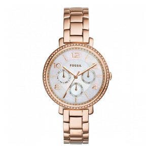 Fossil Jacqueline Multi Function Mother of Pearl Dial Rose Gold Steel Strap Watch for Women - ES3757 Authentic Buy Shop Now