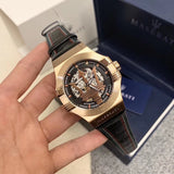 Maserati Potenza Skeleton Limited Edition Dial Black Strap Watch For Men - R8821108026 Authentic Buy Shop Now