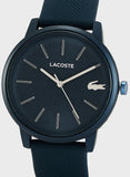 Lacoste 12.12 Move Blue Dial Blue Silicon Strap Watch for Men - 2011241 Authentic Buy Shop Now