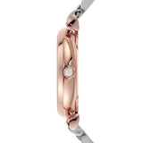 Emporio Armani Gianni T Bar Quartz White Dial Two Tone Steel Strap Watch For Women - AR80035 Authentic Buy Shop Now