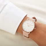 Michael Kors Pyper Quartz White Dial Pink Leather Strap Watch For Women - MK2741 Authentic Buy Shop Now