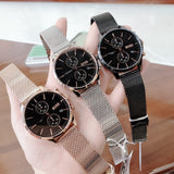 Hugo Boss Associate Black Dial Silver Mesh Bracelet Watch for Men - 1513805 Authentic Buy Shop Now
