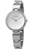 Calvin Klein Wavy Silver Dial Silver Steel Strap Watch for Women - K9U23146 Authentic Buy Shop Now