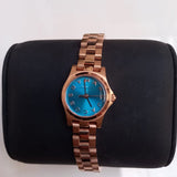 Marc Jacobs Henry Dinky Blue Dial Rose Gold Steel Strap Watch for Women - MBM3204 Authentic Buy Shop Now