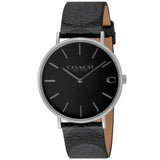 Coach Charles Black Dial Black Leather Strap Watch for Men - 14602157 Authentic Buy Shop Now