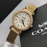 Coach Madison White Dial Gold Mesh Bracelet Watch for Women - 14502652 Authentic Buy Shop Now