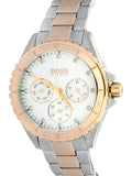 Hugo Boss Hera Chronograph Silver Dial Two Tone Steel Strap Watch for Women - 1502446 Authentic Buy Shop Now