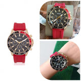 Fossil Bannon Multifunction Black Dial Red Silicone Strap Watch for Men - BQ2499 Authentic Buy Shop Now
