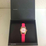 Marc Jacobs Henry White Dial Pink Leather Strap Watch for Women - MBM1237 Authentic Buy Shop Now